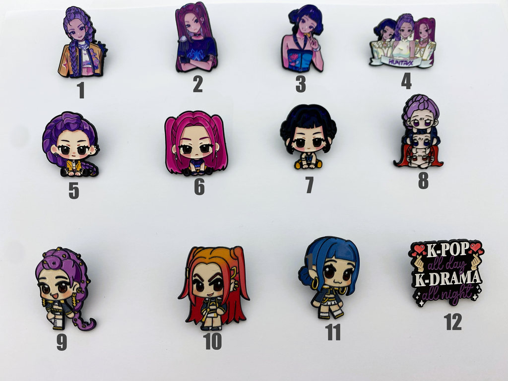 K-pop Huntrix Pins for Jacket, Shirt, Backpack, Handbags