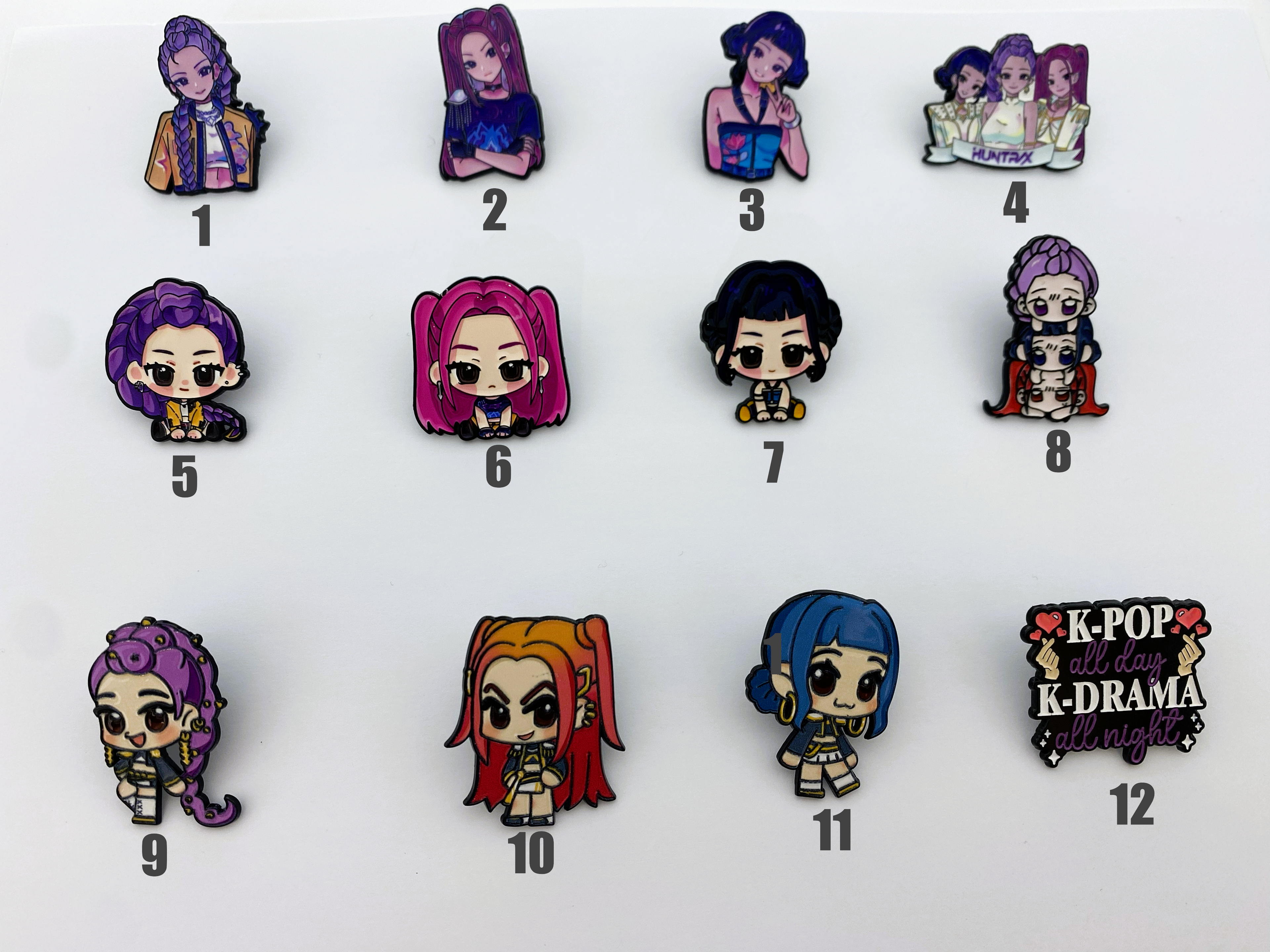 K-pop Huntrix Pins for Jacket, Shirt, Backpack, Handbags
