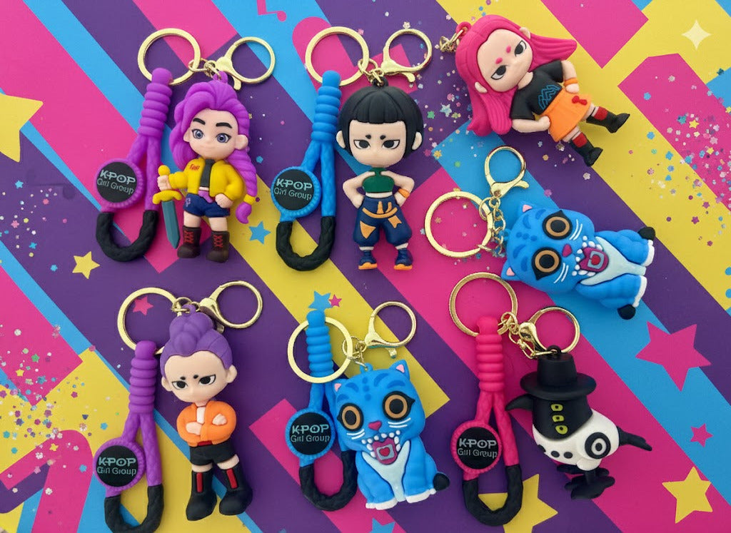 K-pop Keychains (K-Pop Huntrix) for Handbags, Backpacks, and Keys